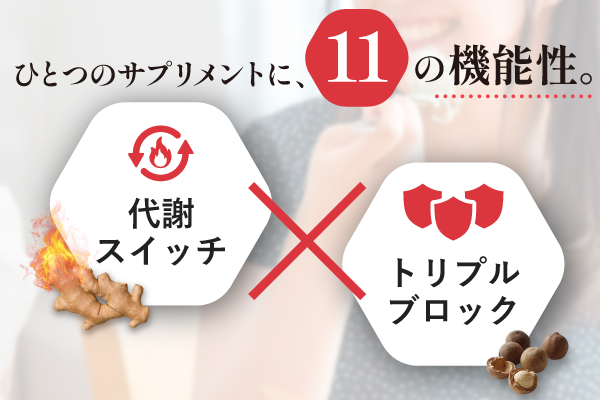 ひとつのサプリメントに、11の機能性