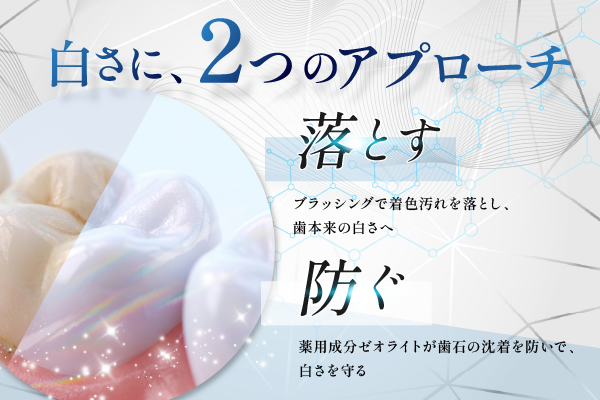 白さに、2つのアプローチ（落とす・防ぐ）